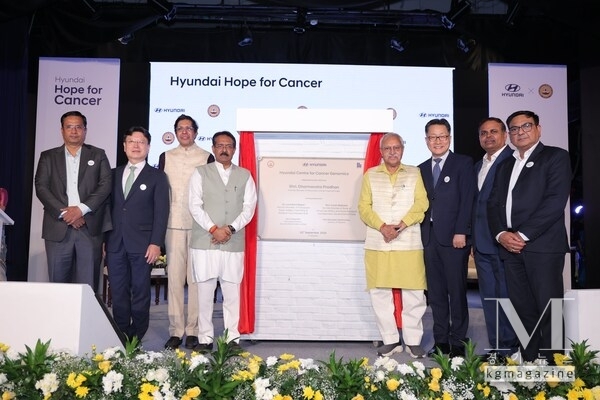 The plaque for ‘Hyundai Hope for Cancer’ being unveiled during the Launch Event at Delhi on 3rd Sept 2025