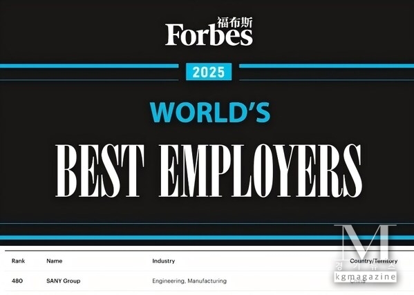 SANY Ranks Among Forbes’ 2025 World’s Best Employers, Leading China’s Construction Machinery Industry
